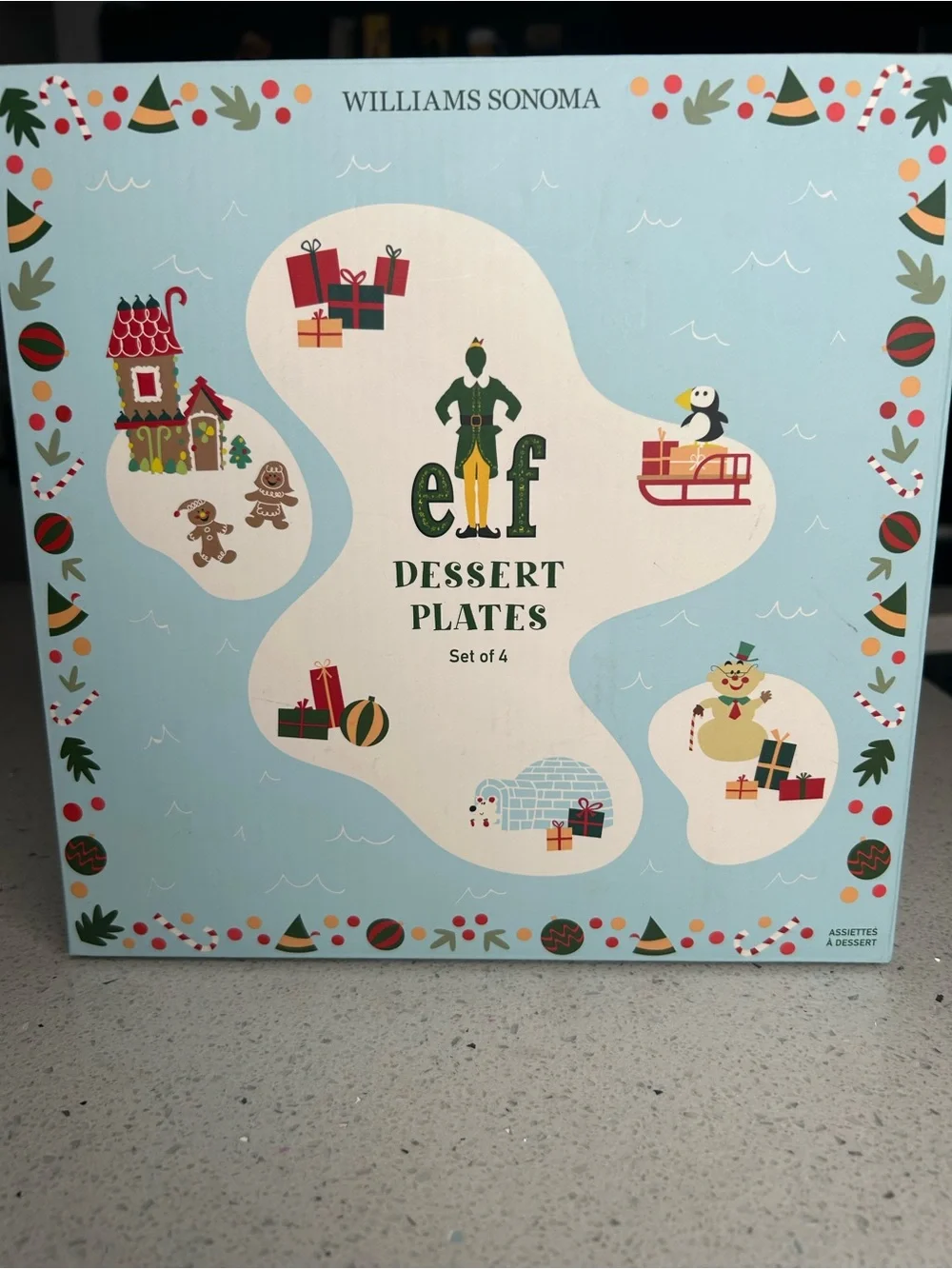 Williams Sonoma | Elf the Movie Dessert Plates (Set of Four)
